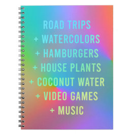 Caderno Espiral Rodovias Trips + Aquarelas + Notebook Hamburgers