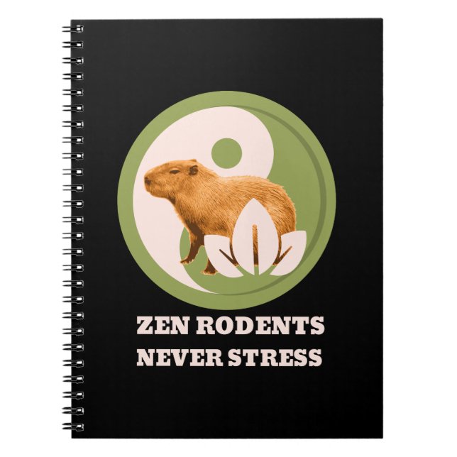 Caderno Espiral Roedores Zen Nunca Estressam Humor do Capivara (Frente)