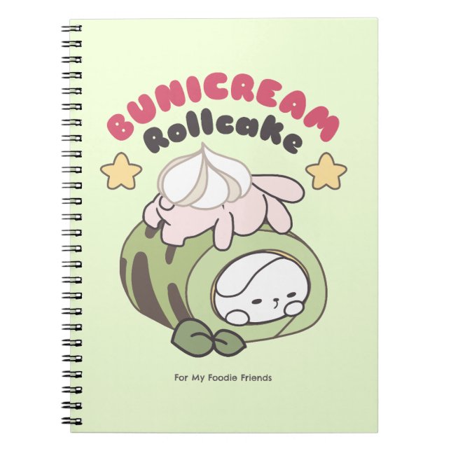 Caderno Espiral Rolar para a Doce Bunicream Rollcake Delight (Frente)