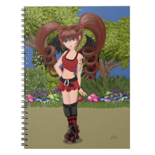 Caderno Espiral Roller Derby Anime Fairy Skating