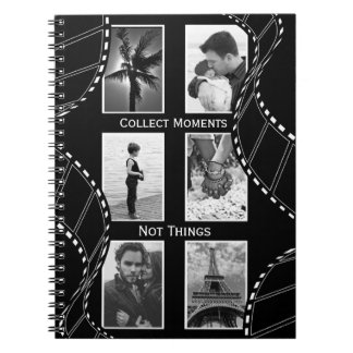 Caderno Espiral Rolo de Filme Preto e Branco Foto Personalizada