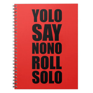 Caderno Espiral Rolo de YOLO de solo