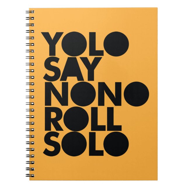 Caderno Espiral Rolo de YOLO enchido só (Frente)