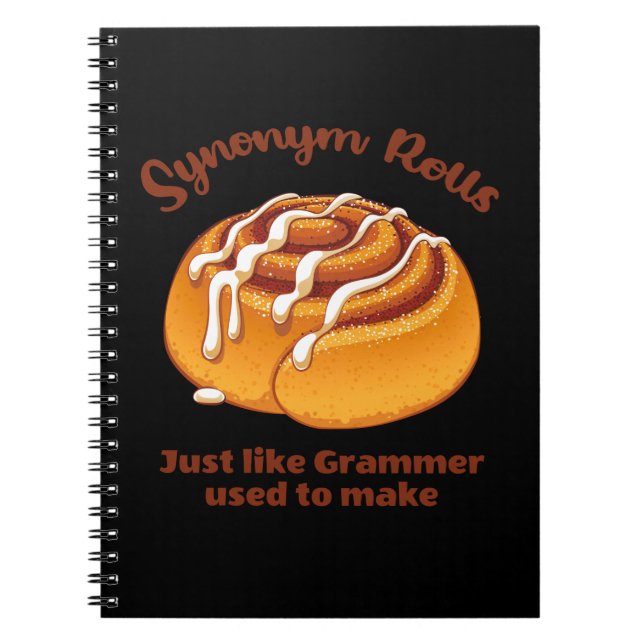 Caderno Espiral Rolos Sinônimos Como Grammer Costumava Fazer (Frente)