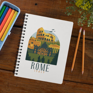 Caderno Espiral Roma Colosseum Vintage