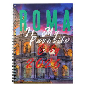 Caderno Espiral Roma é minha cidade favorita