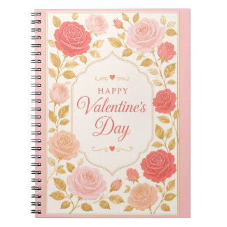 Caderno Espiral Romance do Dia dos Namorados Gilded Rose