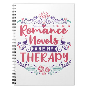 Caderno Espiral Romance Novels É Minha Terapia