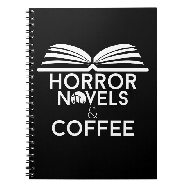 Caderno Espiral Romances de Terror e Café (Frente)