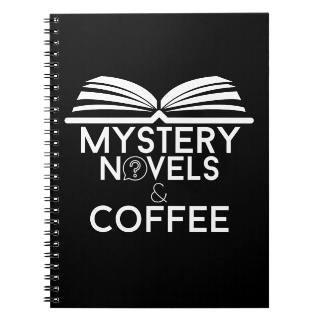 Caderno Espiral Romances Policiais e Café (Frente)