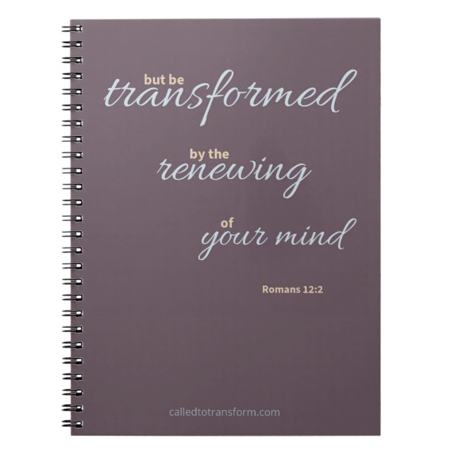 Caderno Espiral Romans 12:2 Notebook (Frente)
