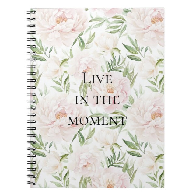 Caderno Espiral Romantic Blush Pink Flowers (Frente)