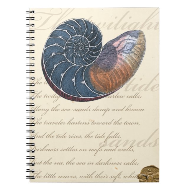 Caderno Espiral Romantic Seashell (Frente)