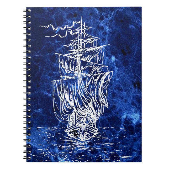 Caderno Espiral Romantisches Segelschiff (Frente)