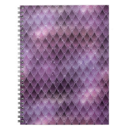 Caderno Espiral Rompantes Escamas de Dragão com Glitter e Ombre Ro