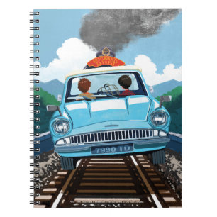 Caderno Espiral Ron & HARRY POTTER™ em carro voador para HOGWARTS™