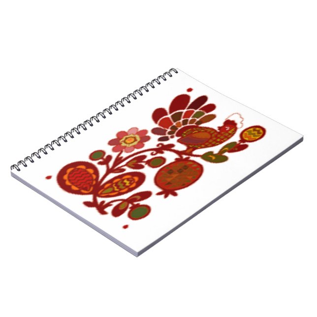 CADERNO ESPIRAL ROOSTER E FLORES (Left Side)