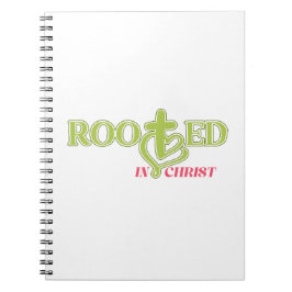Caderno Espiral Rooted in Christ Christian Journal Notebook