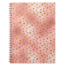 Rosa Claro Ombre & Dourado Glam Glitter Pontos Pol