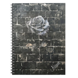 Caderno Espiral Rosa de Grafite personalizado de aspecto escuro