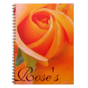 Caderno Espiral Rosa de laranja por Alexandra Cook