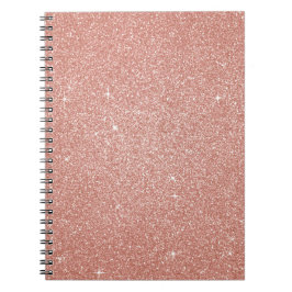 Caderno Espiral Rosa Dourado - Brilhante rosa brilhante e cintilaç
