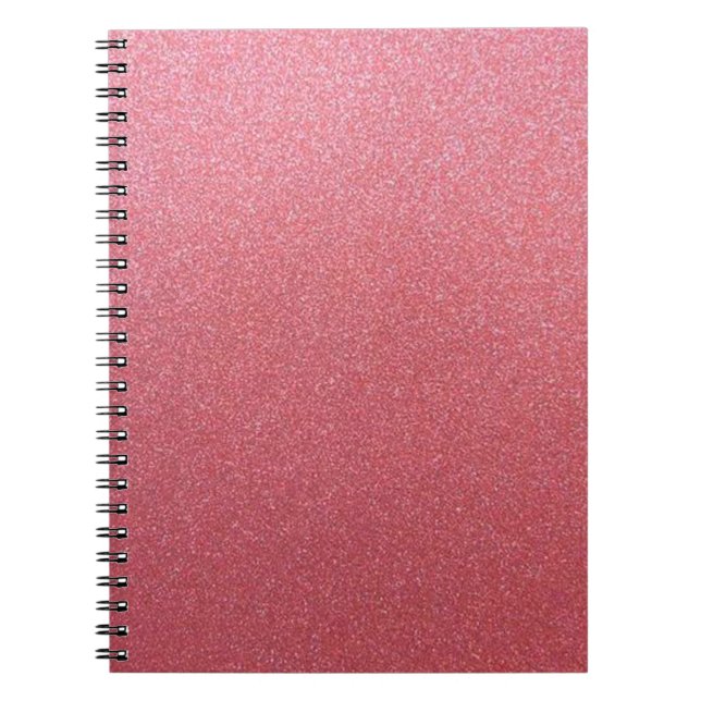 Caderno Espiral Rosa Dourado Brilho (Frente)