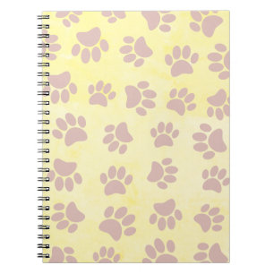 Caderno Espiral Rosa Dourado no padrão de papel antigo