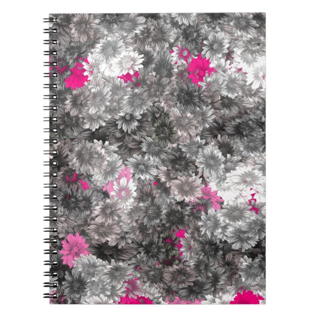 Caderno Espiral Rosa e Cinzas (Frente)