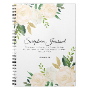 Caderno Espiral Rosa e Diário de script personalizado com brilho
