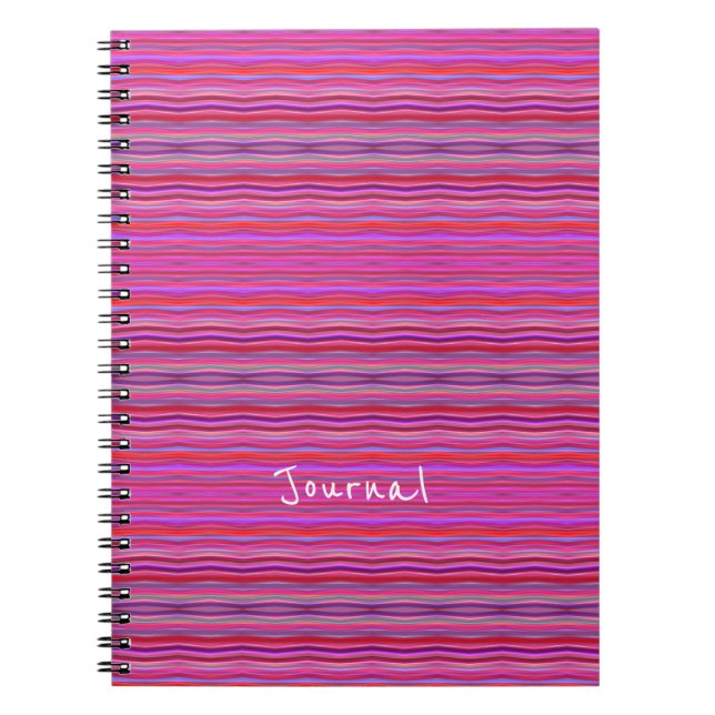 Caderno Espiral Rosa e roxo moderno e divertido (Frente)