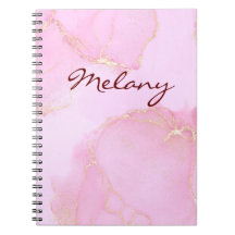 Rosa e violeta com o nome do notebook