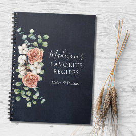 Caderno Espiral Rosa Eucalyptus - Receita Botânica Floral