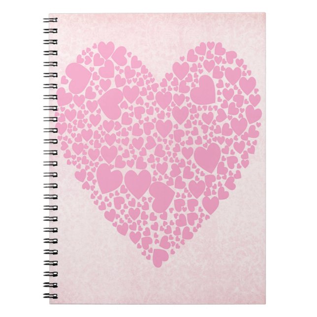 Caderno Espiral Rosa Hearts (Frente)