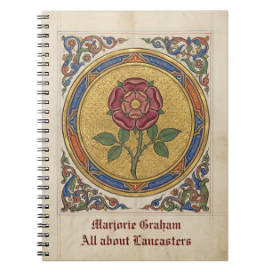 Caderno Espiral Rosa Iluminada do Escriba: Um Manuscrito Botânico