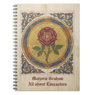 Caderno Espiral Rosa Iluminada do Escriba: Um Manuscrito Botânico