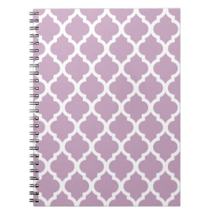 Caderno Espiral Rosa Mauve Mist Azulejo Marroquino Trellis
