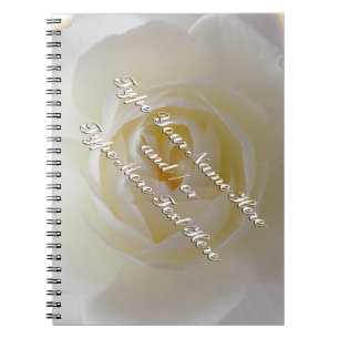 Caderno Espiral Rosa Notebook Personaliza Livro Branco Romântico