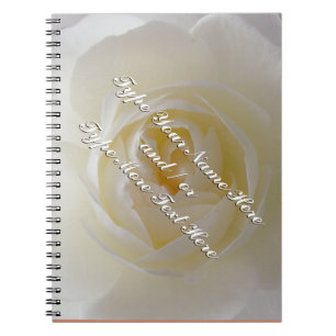 Caderno Espiral Rosa Notebook Personaliza Livro Branco Romântico