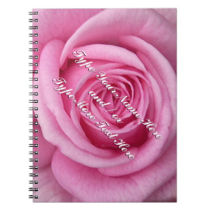Caderno Espiral Rosa Notebook Personalizado Romântico Rosa Livro 