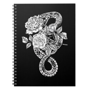 Caderno Espiral Rosa oculto Wicca Gótico Witchcraft