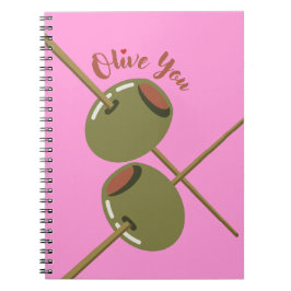 Caderno Espiral Rosa Olá Você Fofo | Azeitona Engr