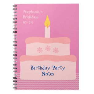 Caderno Espiral Rosa Personalizar o Planejador de Eventos do Grupo