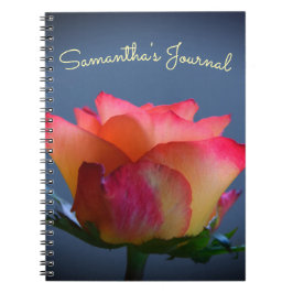 Caderno Espiral Rosa Personalizável para Diário ou Notebook