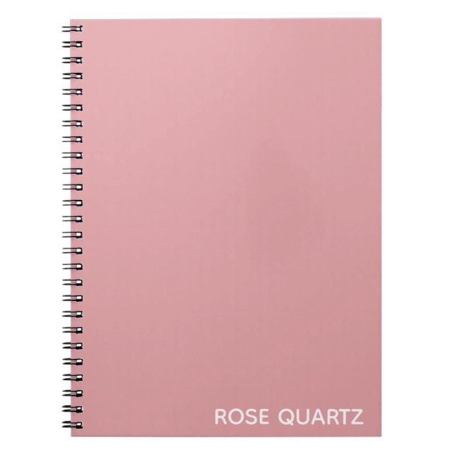 Caderno Espiral Rosa Quartz - nome cor rosa (Frente)