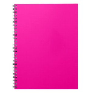 Caderno Espiral Rosa Quente Sólido