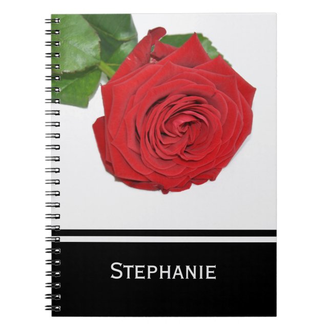 Caderno Espiral Rosa vermelha (Frente)