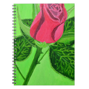 Caderno Espiral Rosa vermelha