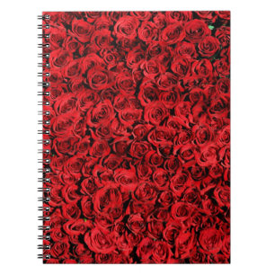 Caderno Espiral Rosa vermelha Pattern-37431