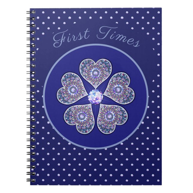 Caderno Espiral Rosace azul ou vermelho para bebê&criança (Frente)